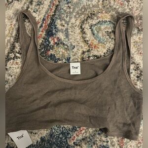 TNA waffle tank top.